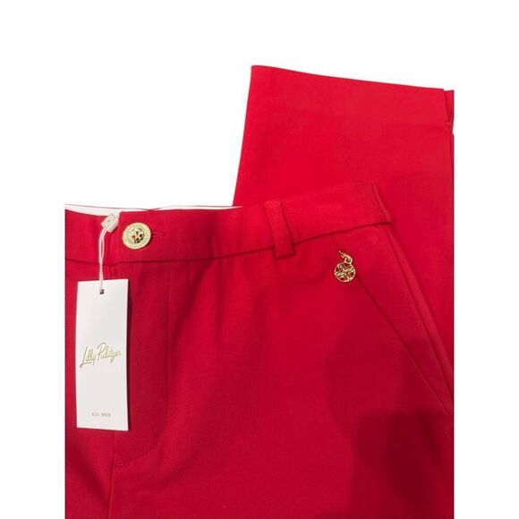 NWT Lilly Pulitzer Ana High Rise Pant Malbec Red- Size 10 - Picture 6 of 8